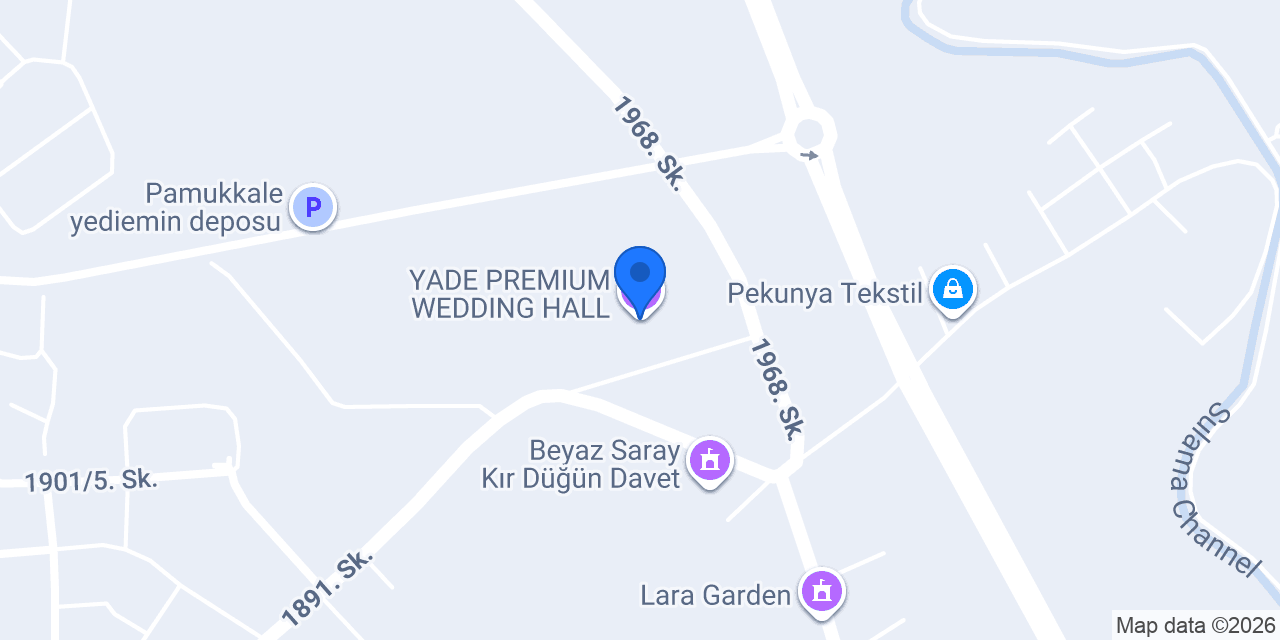 YADE PREMIUM WEDDING HALL konumu