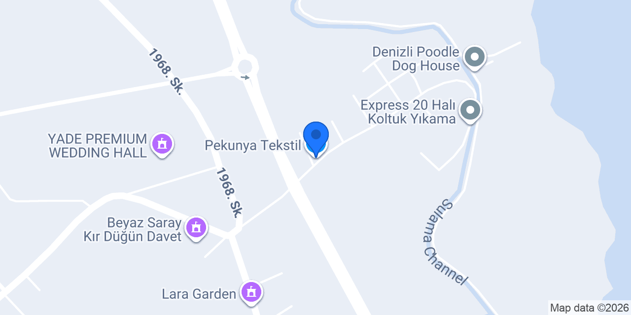 Pekunya Tekstil konumu
