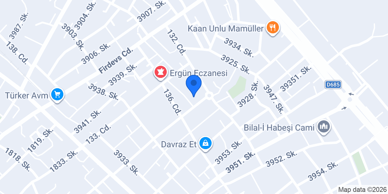 Davraz Döner konumu