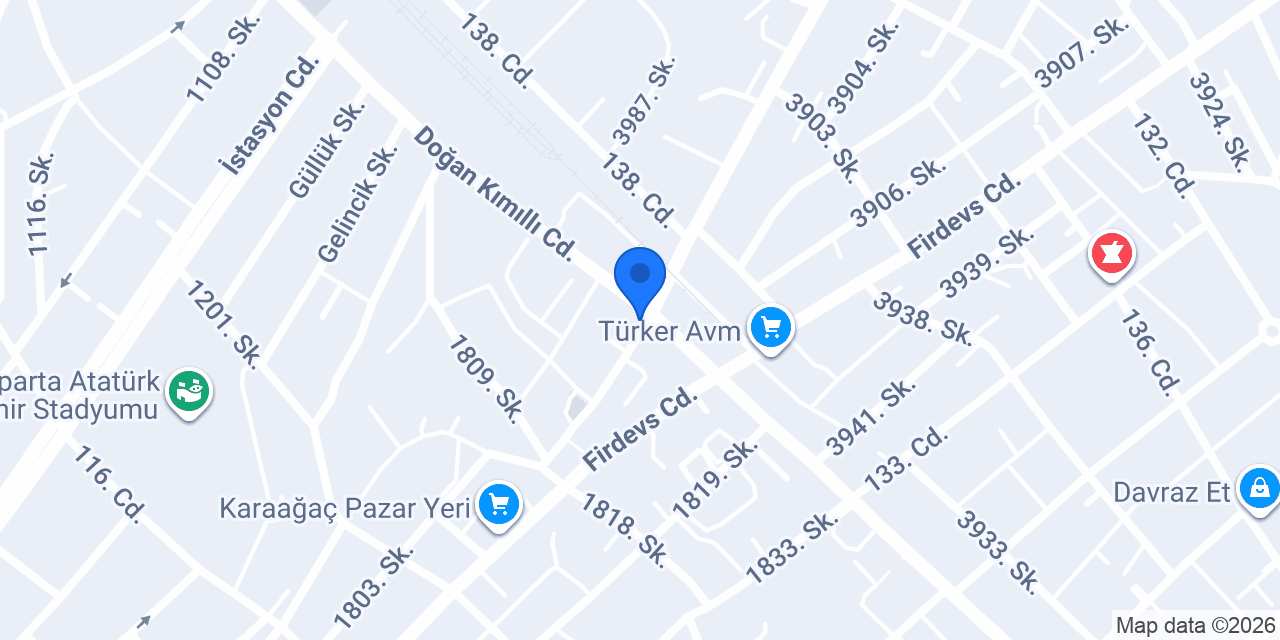 Isparta Optik konumu