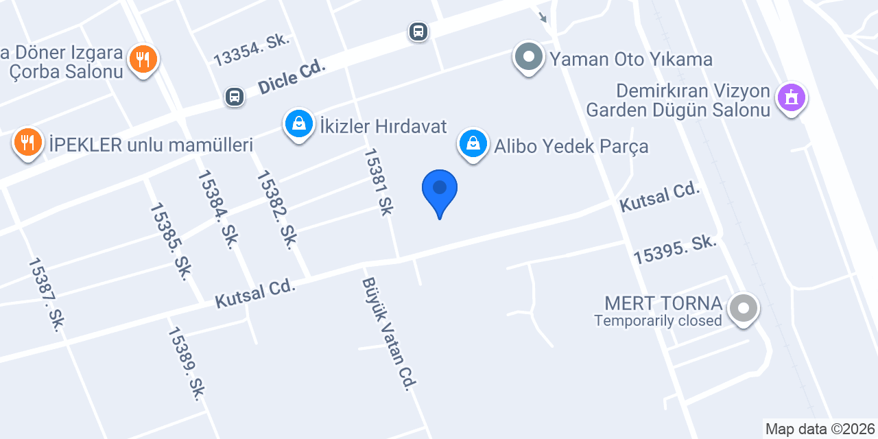 Türk Otogaz Atiker Bayii konumu