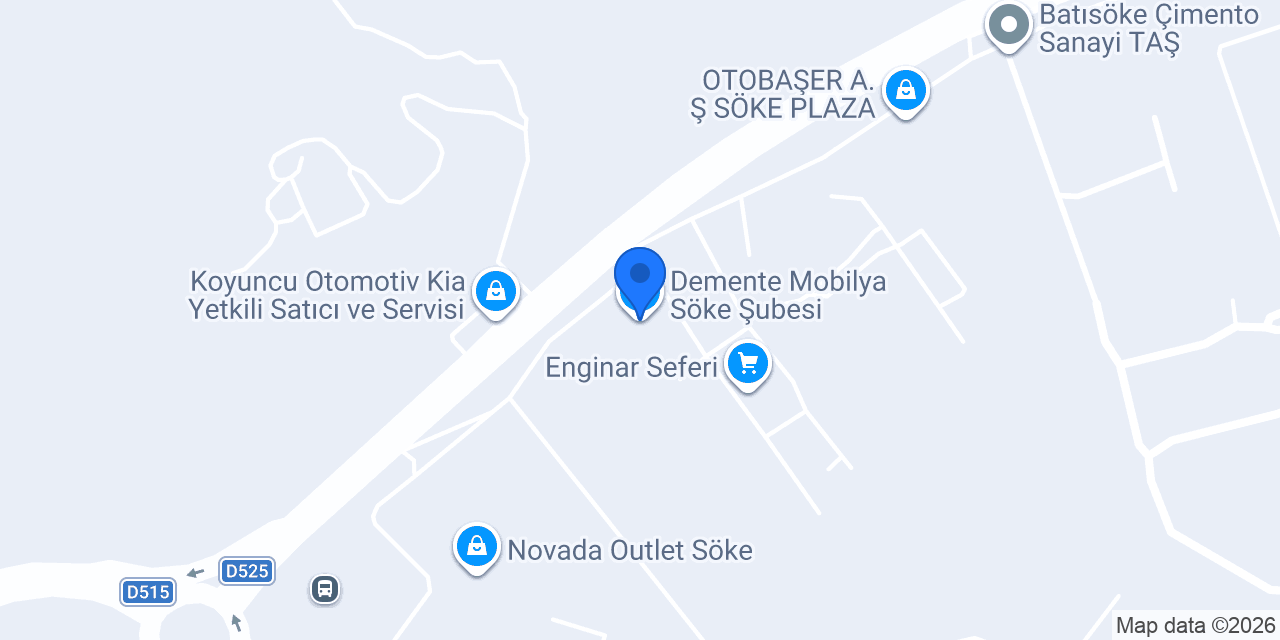 Demente Mobilya Söke Şubesi konumu