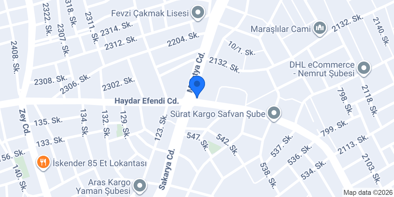 Dünyam Pastanesi konumu