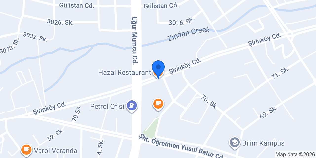 Hazal Restaurant konumu