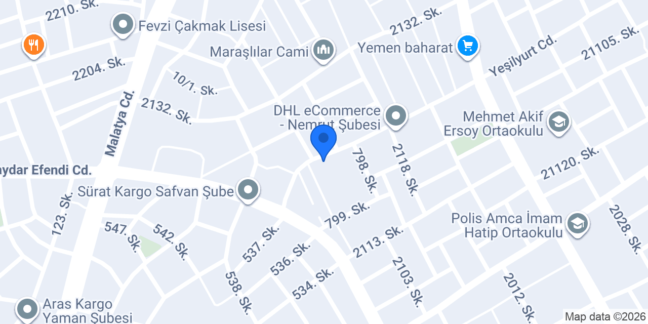 Yeşilyurt Fırını konumu