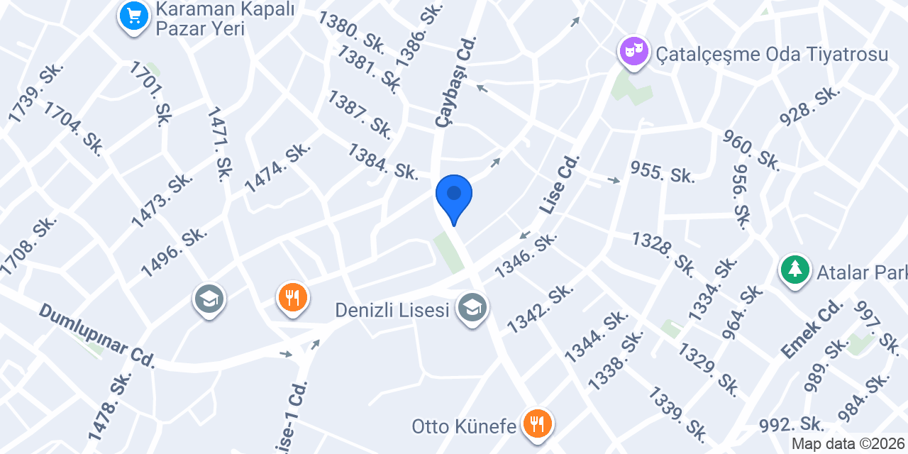 Sinerji Kitabevi Denizli konumu