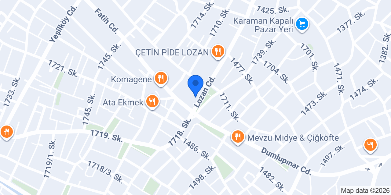 Ptt-karaman Şubesi konumu