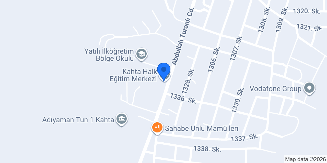 Kahta Halk Eğitim Merkezi konumu
