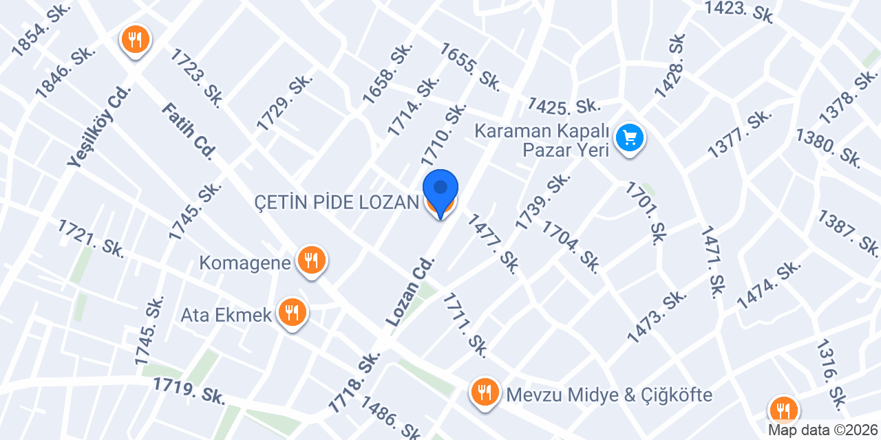 ÇETİN PİDE LOZAN konumu