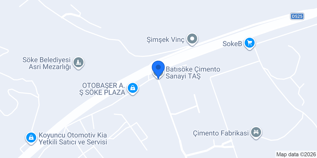 Batısöke Çimento Sanayi TAŞ. konumu