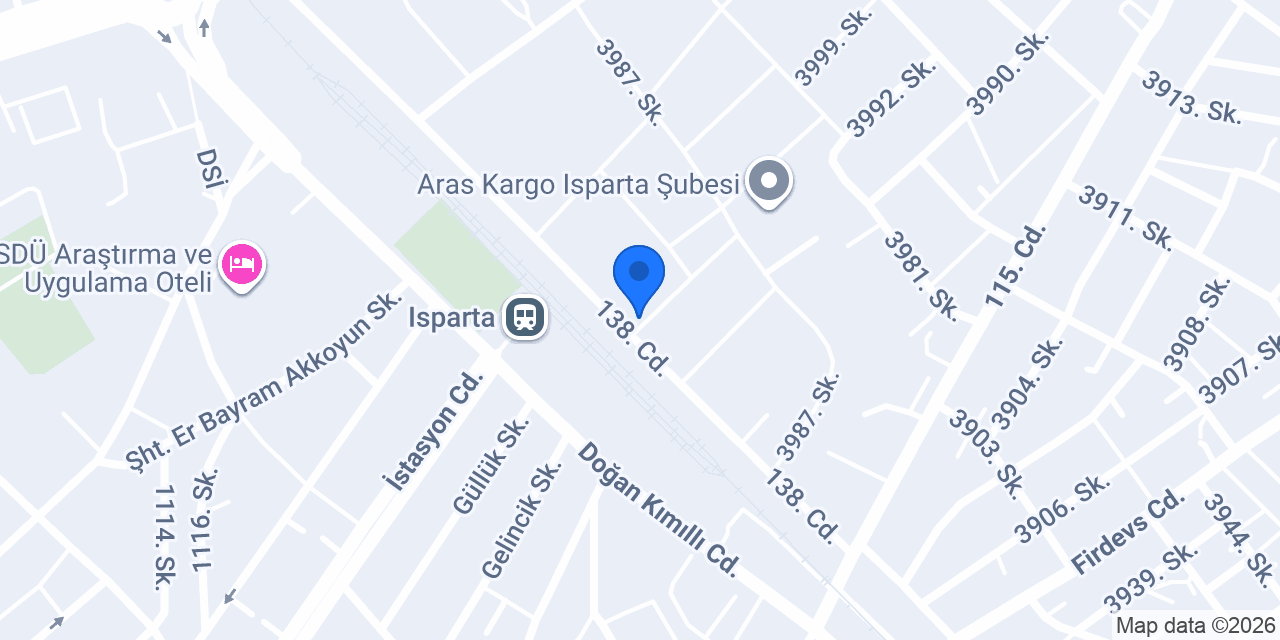 Isparta Yavuz Plastik konumu