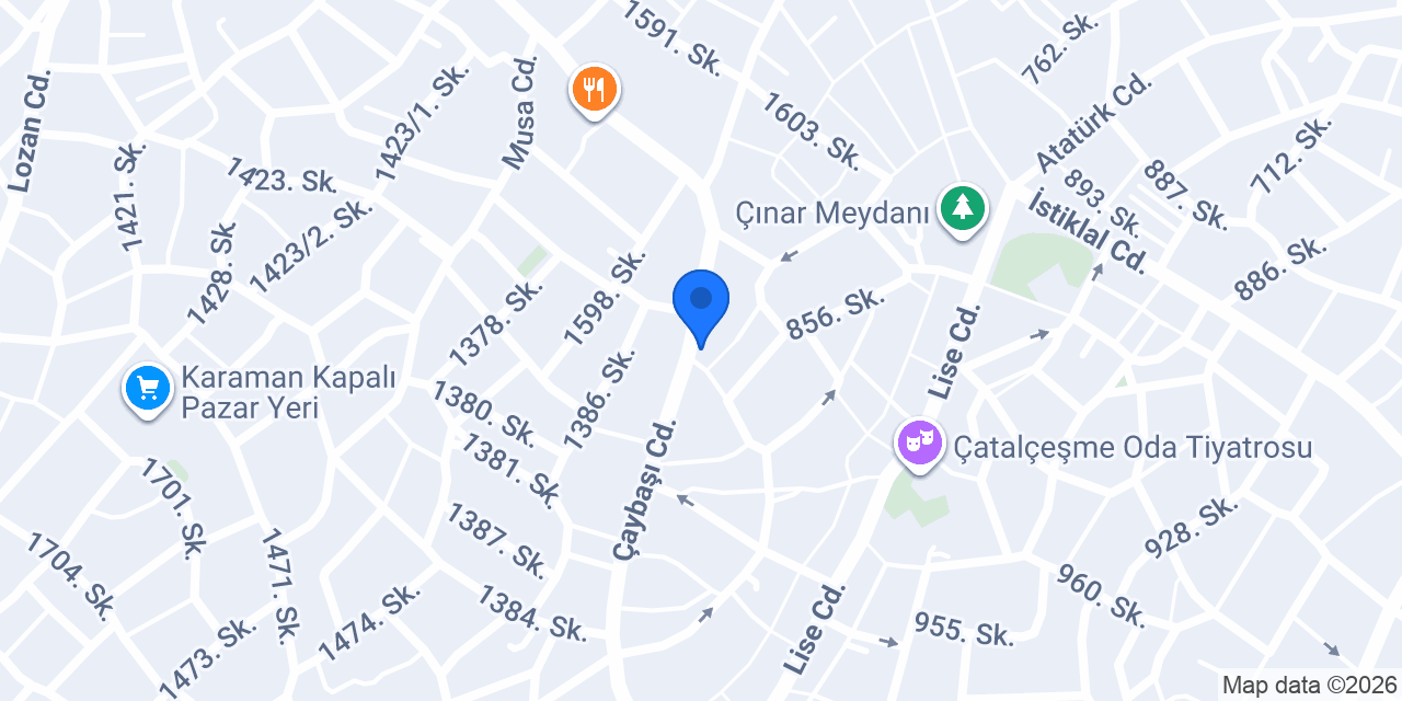 Denizli Tattoo Terapi Studio konumu