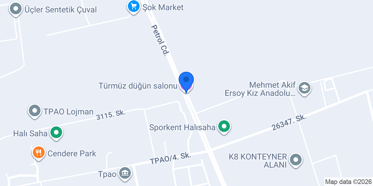 Evindar Kır Salon konumu