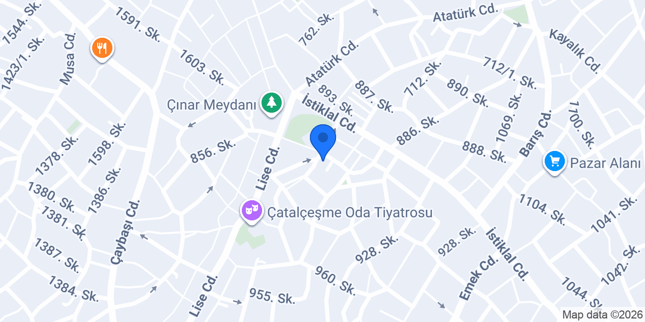 Çınar Suit Apart konumu
