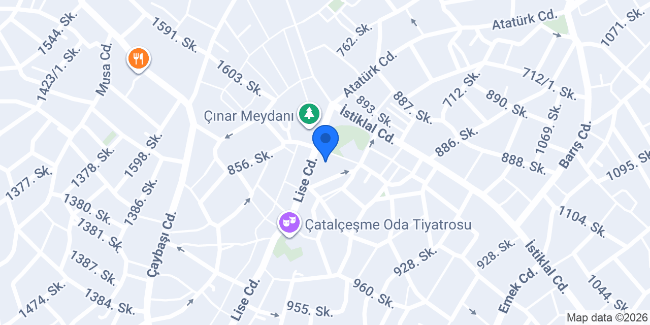 Şah Dürüm - Çınar Meydanı konumu