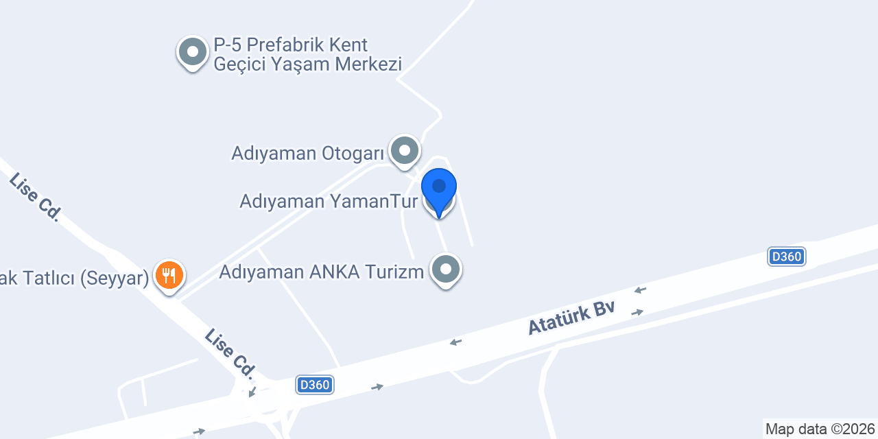 Adıyaman YamanTur konumu