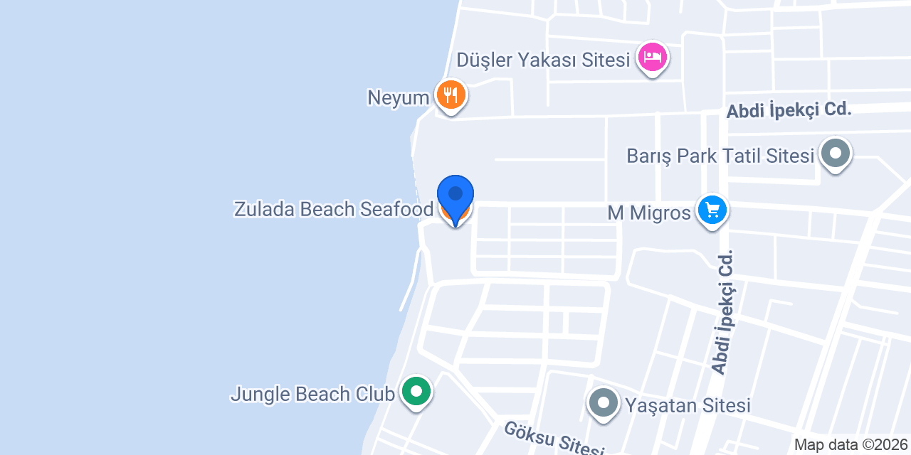 Zulada Beach Seafood konumu