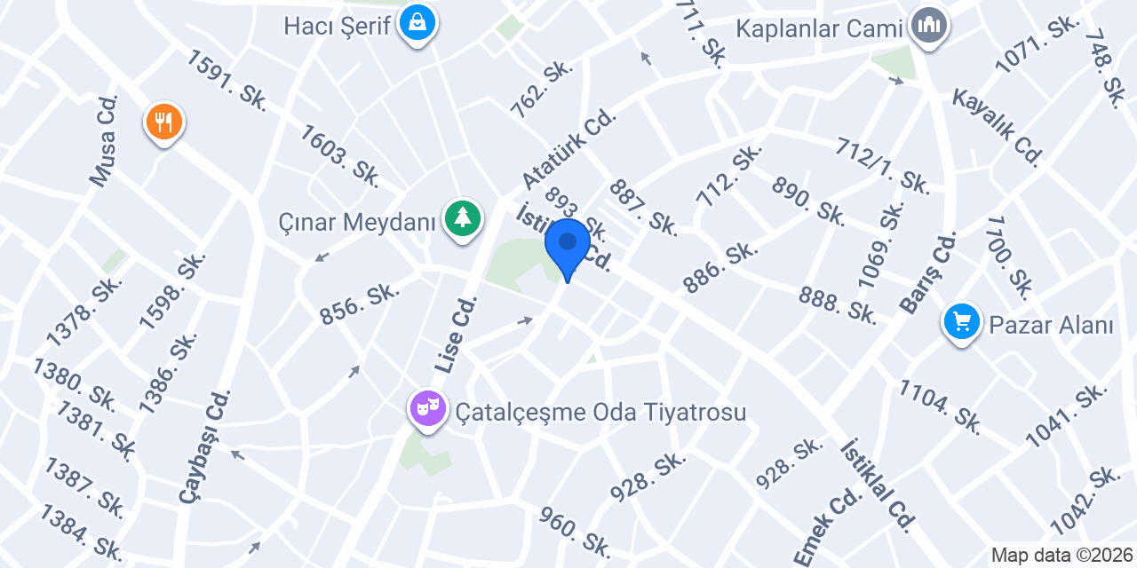VakıfBank Denizli Çınar Şubesi konumu