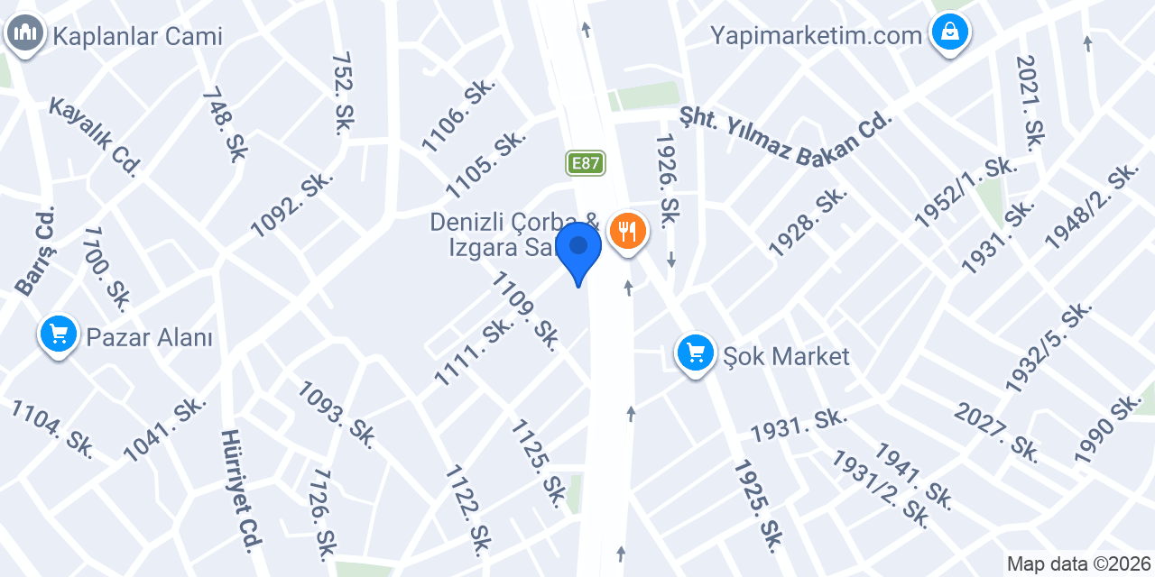 Halk Mobilya Denizli konumu