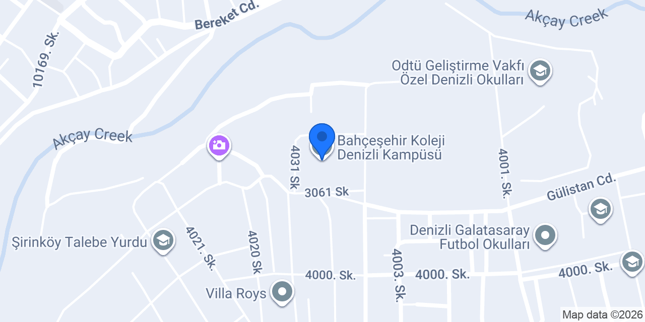 Bahçeşehir Koleji Denizli Kampüsü konumu