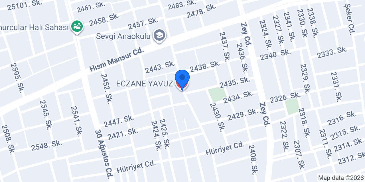 ECZANE YAVUZ konumu