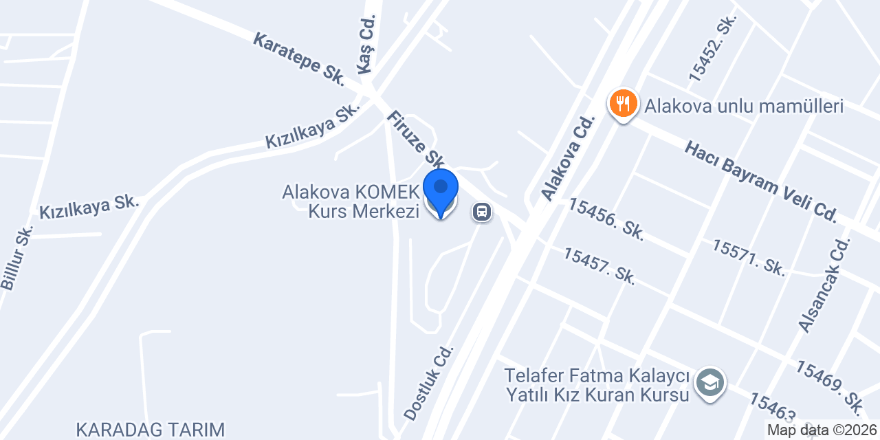 Alakova KOMEK Kurs Merkezi konumu