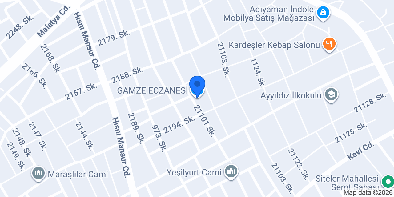 GAMZE ECZANESİ konumu