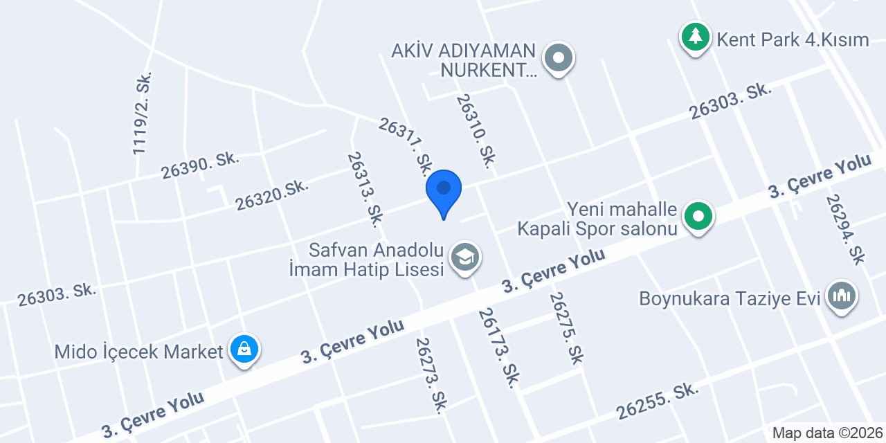 Adıyaman Meslek Eğitim Merkezi konumu