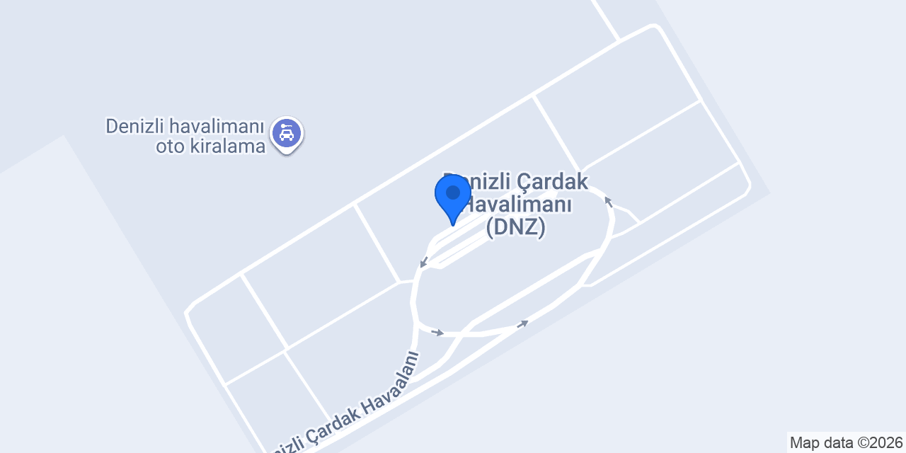 Avis Denizli Havalimanı konumu