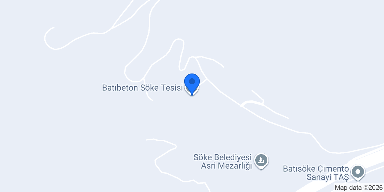 Batıbeton Söke Tesisi konumu