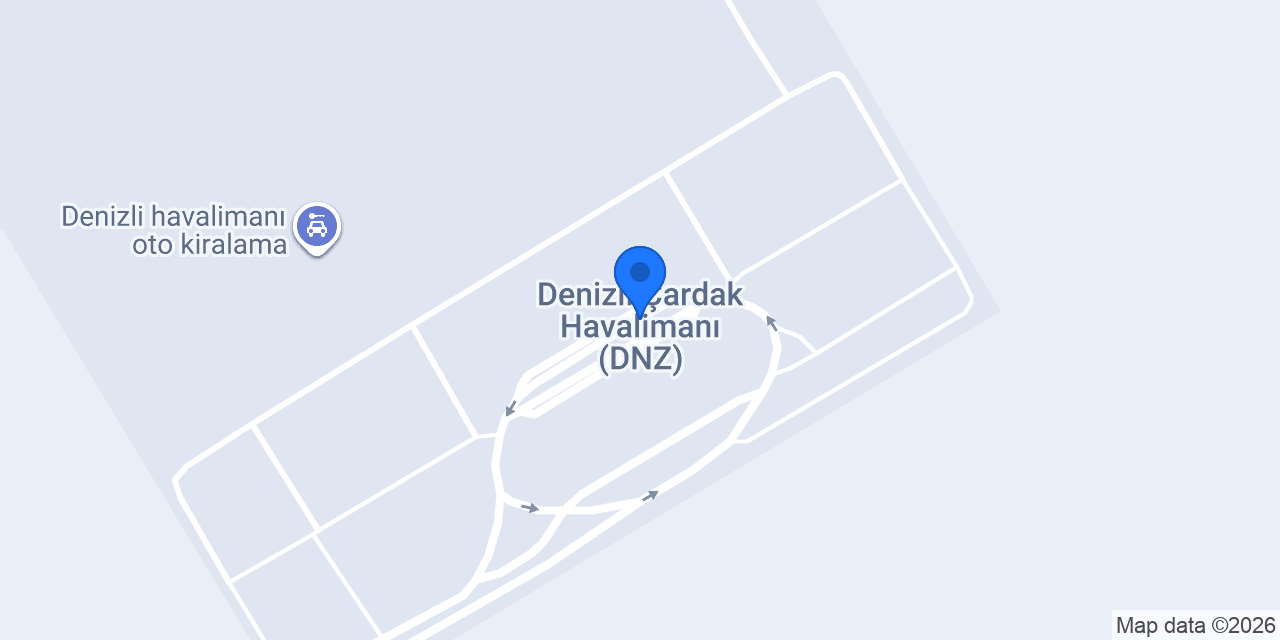 Denizli Çardak Havalimanı (DNZ) konumu