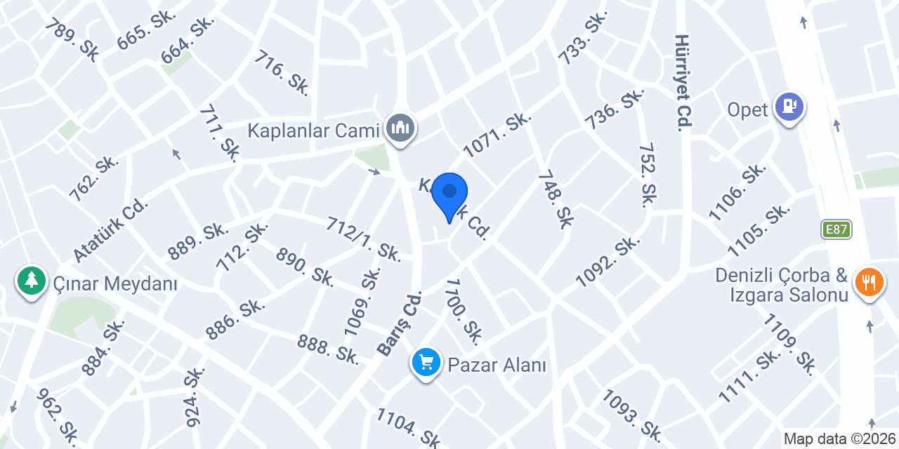 Denizli Günlük Apart - Anka Suit konumu