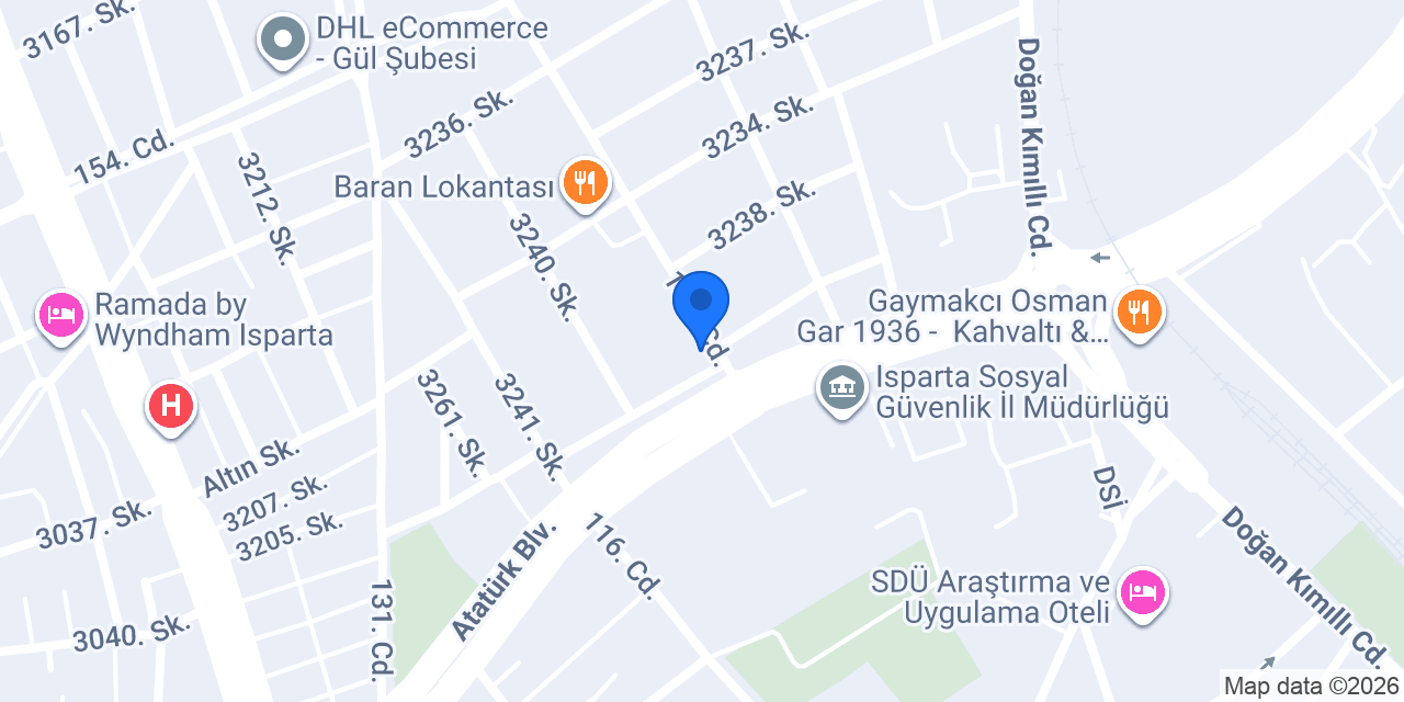 01 ADANA SOFRASI ISPARTA konumu