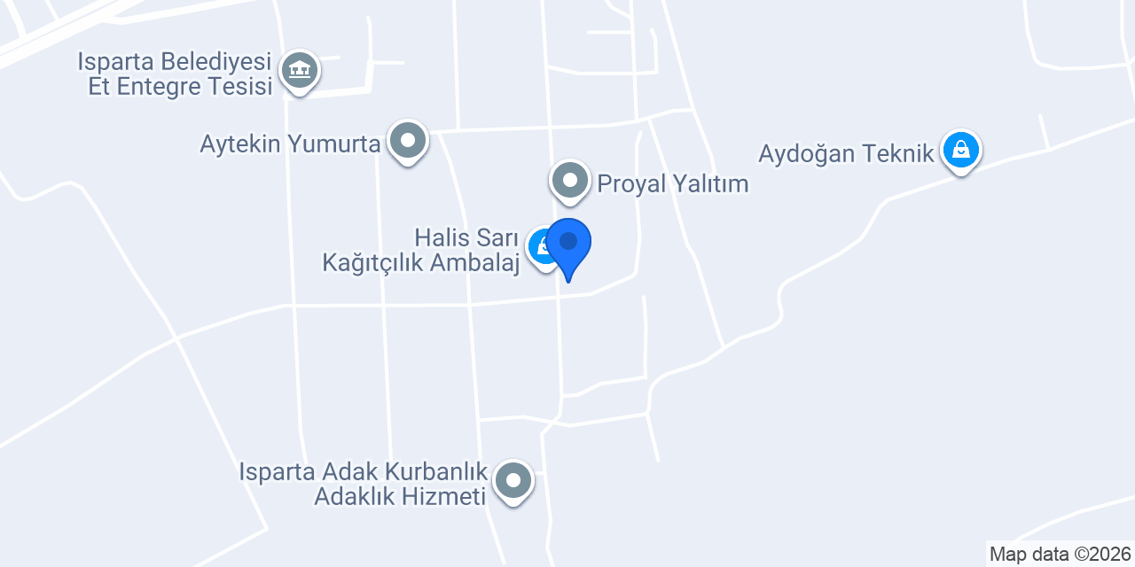 Isparta Şahinler Kimya EDT konumu