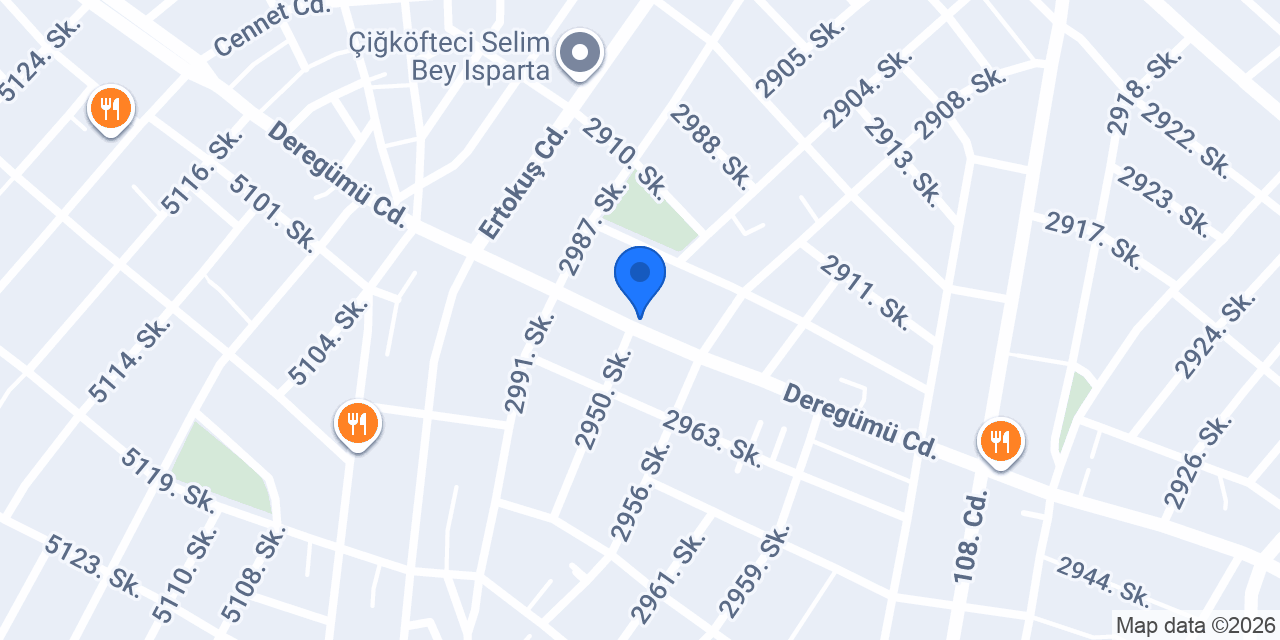 Isparta Tesisat(Seha) konumu