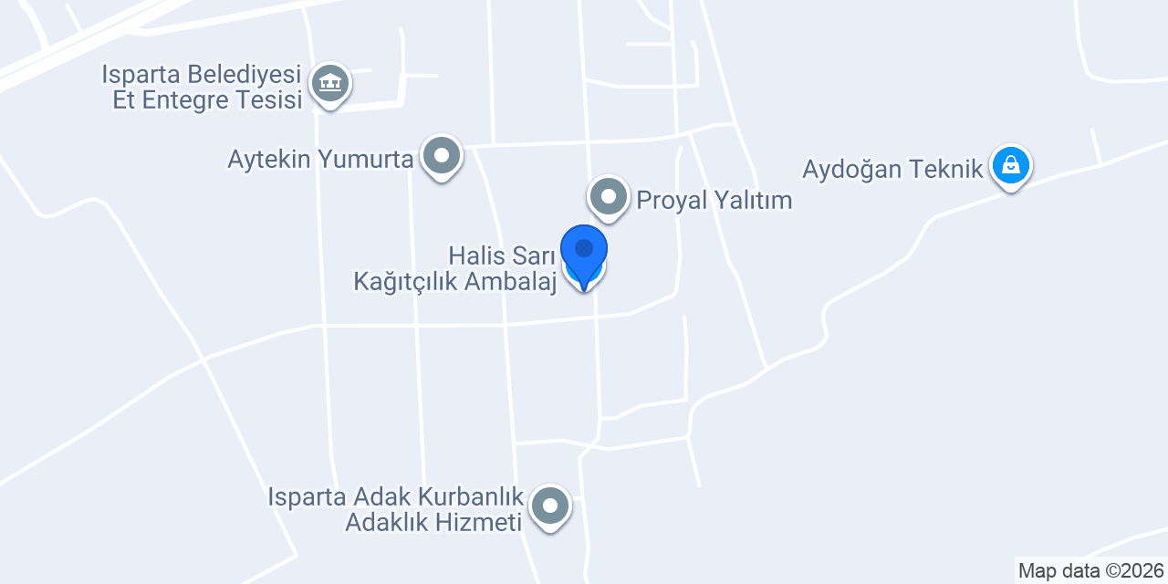 Halis Sarı Kağıtçılık Ambalaj konumu