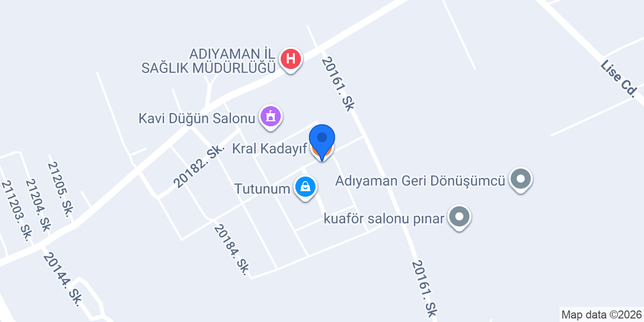 Kral Kadayıf konumu