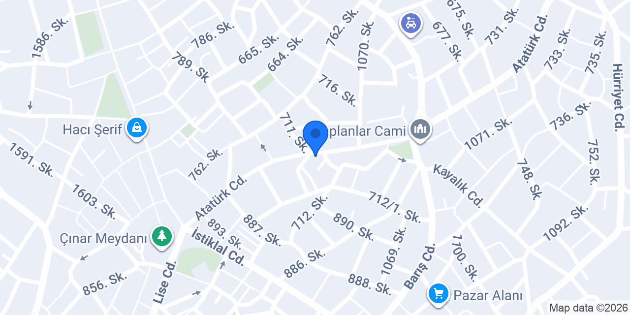 Hilal Rent a Car konumu