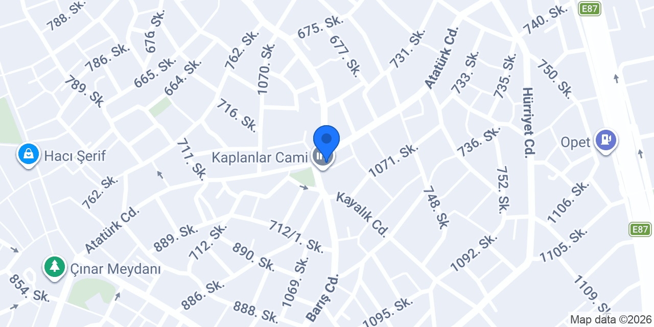 Devrim Erkek Kuaförü konumu