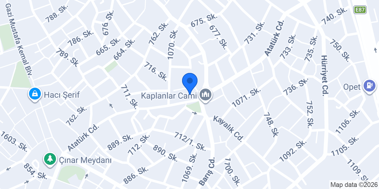 Karaca Pastanesi konumu