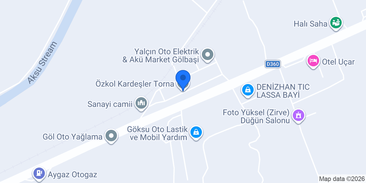 Özkol Kardeşler Torna konumu