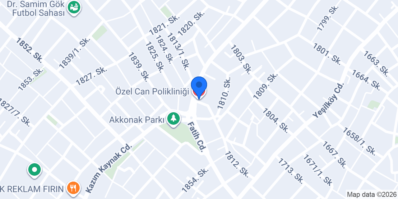 Özel Can Polikliniği konumu