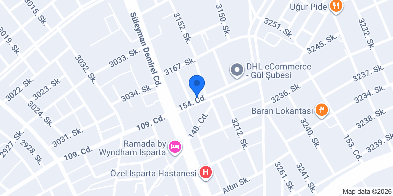 Yurtiçi Kargo Gül konumu