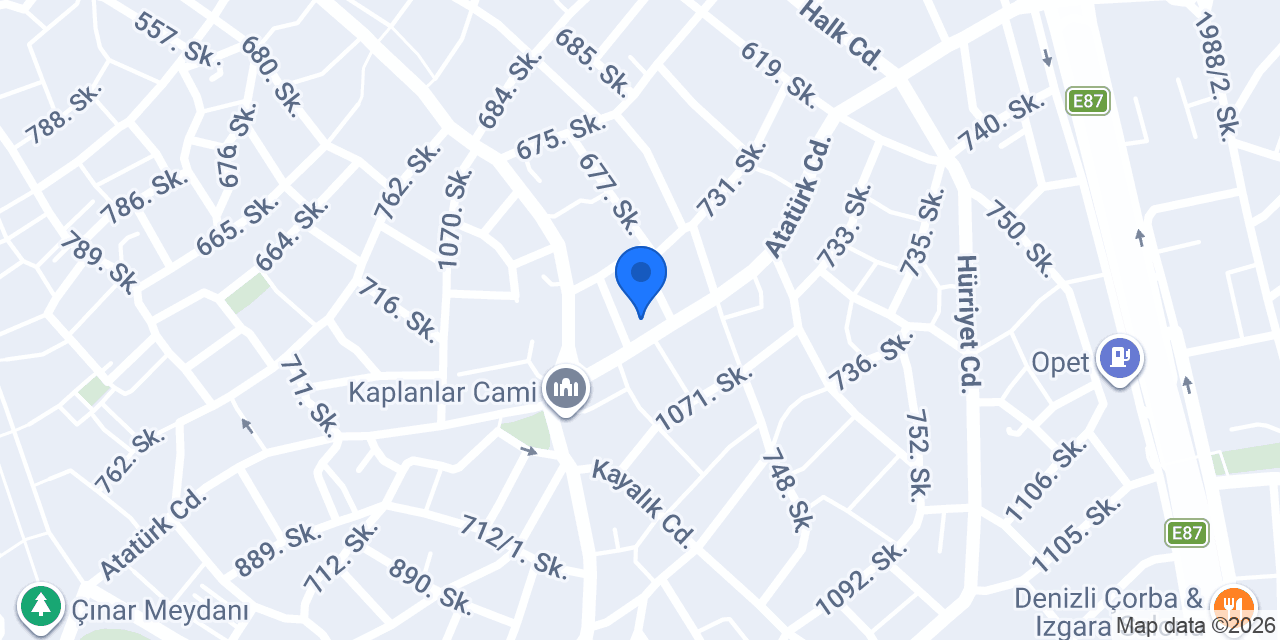 denizli tuğra rent a car konumu