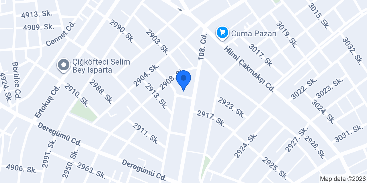Isparta Çınar Erkek Öğrenci Yurdu konumu
