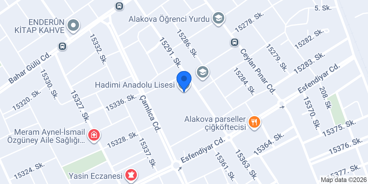 Hadimi Anadolu Lisesi konumu