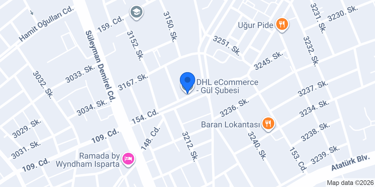 DHL eCommerce - Gül Şubesi konumu