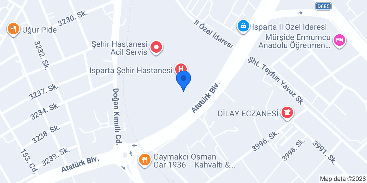 Gonca Çiçekçilik-Hastane konumu