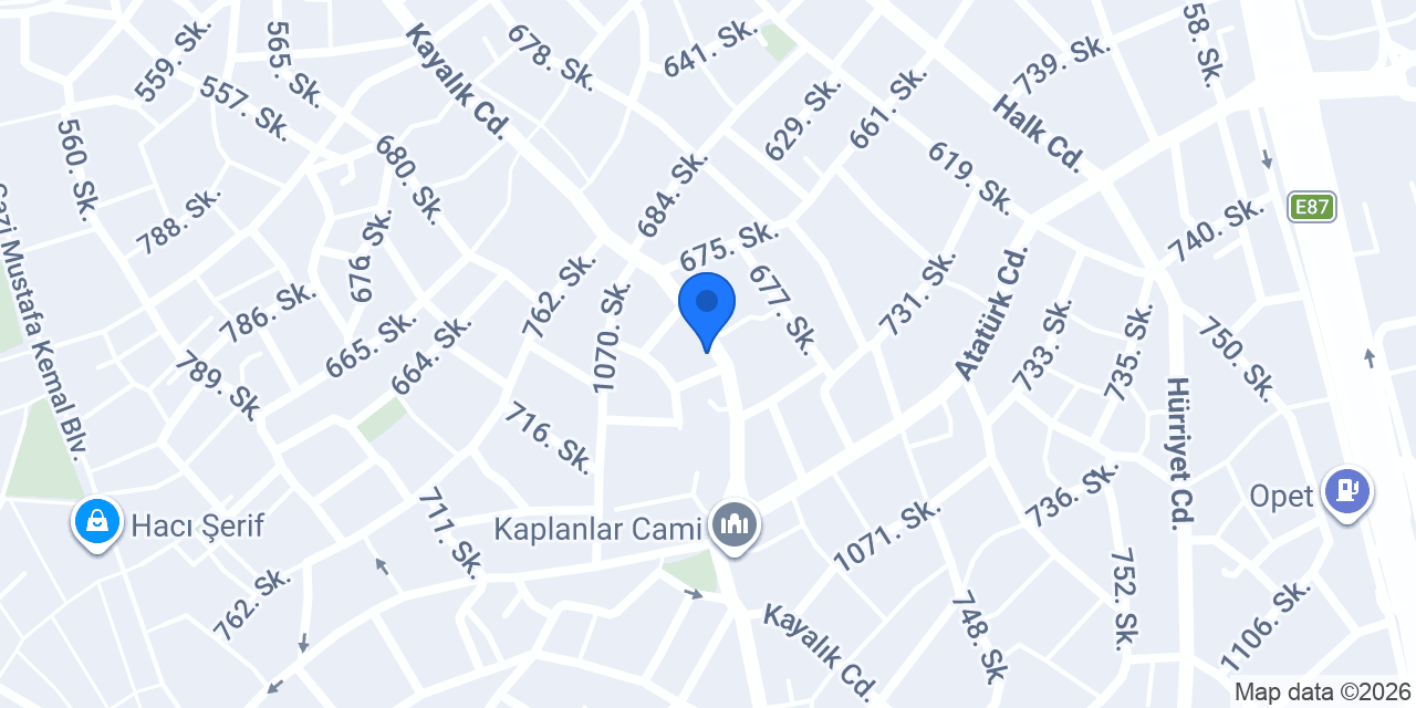 Çilek Pastanesi konumu