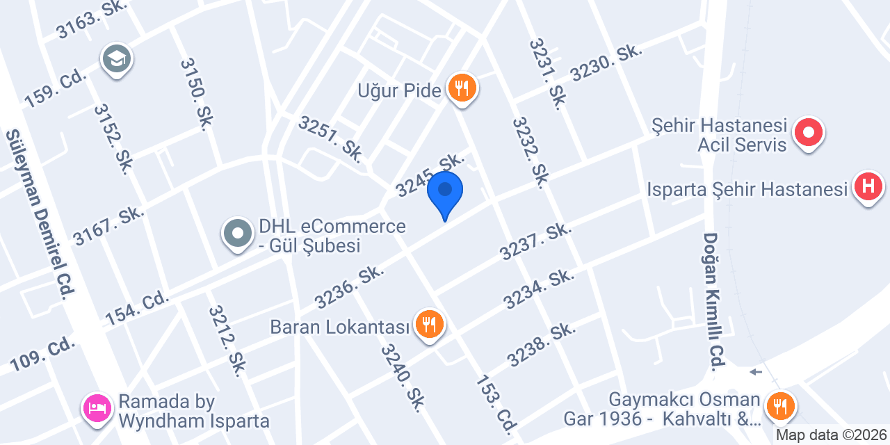 Şener Çit - Isparta konumu